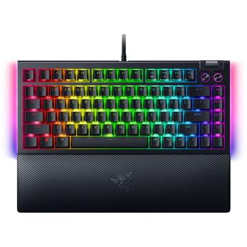 کیبورد با سیم گیمینگ مکانیکال ریزر مدل BlackWidow V4 75%