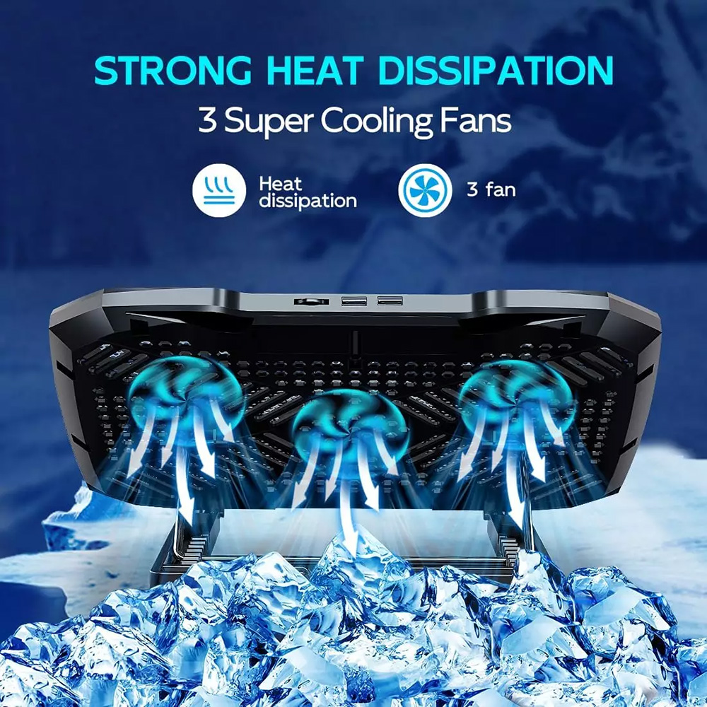 خنک کننده لپتاپ گیمینگ کول کلد مدل F2 plus 3 fan