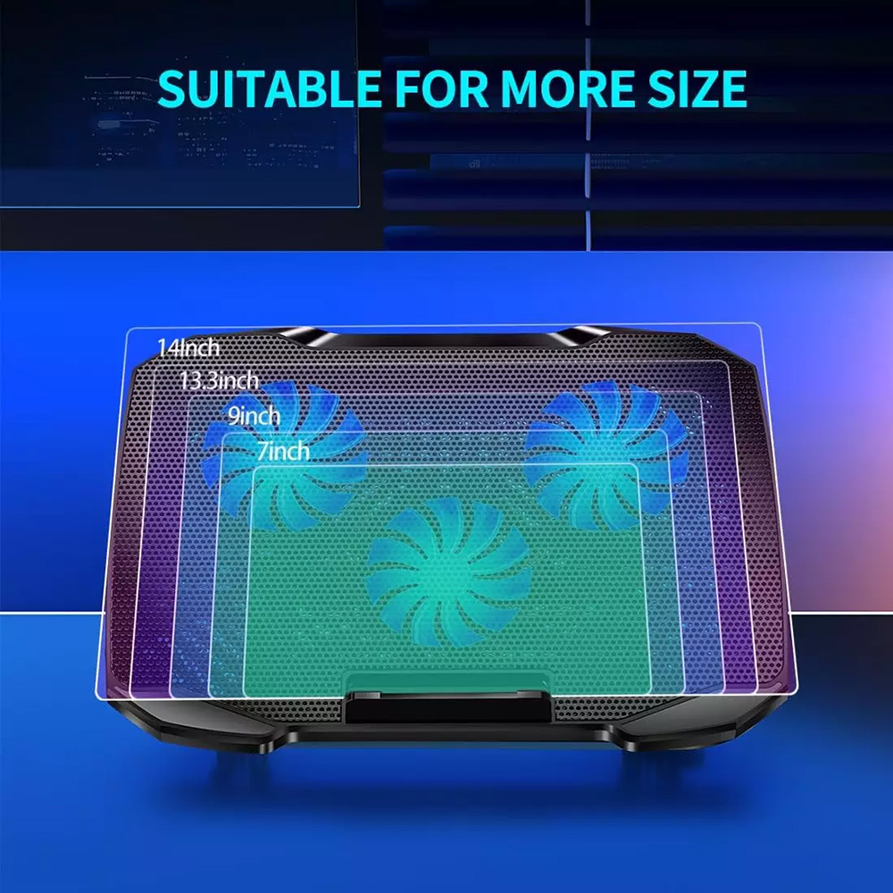 خنک کننده لپتاپ گیمینگ کول کلد مدل F2 plus 3 fan