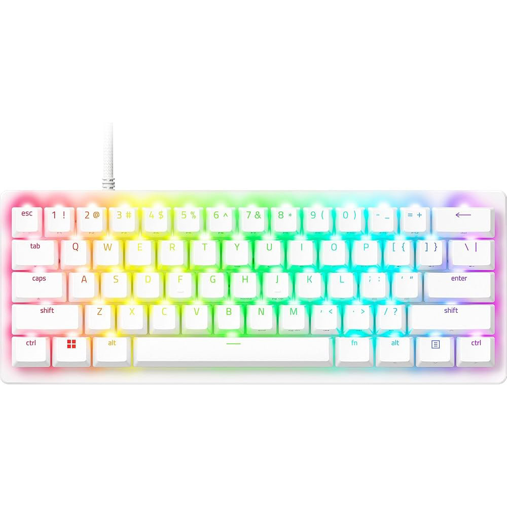 کیبورد با سیم گیمینگ مکانیکال ریزر مدل Huntsman V3 Pro mini