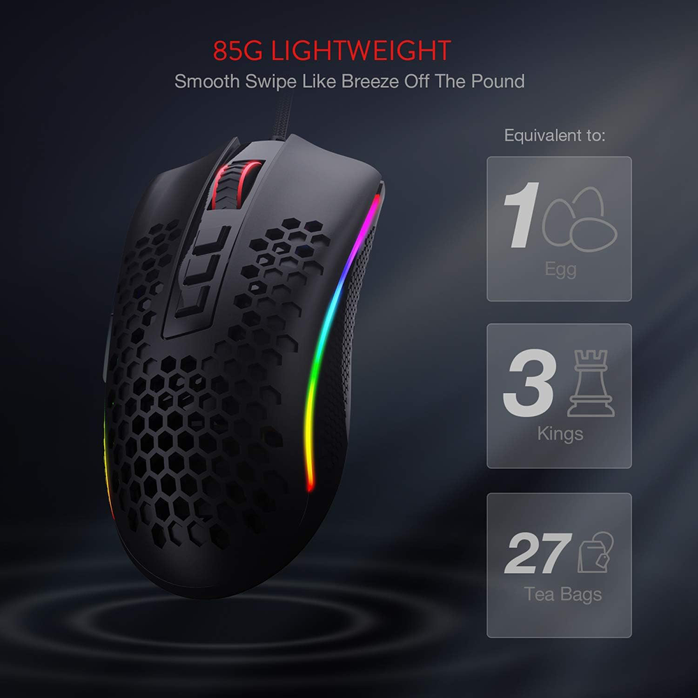 ماوس ردراگون گیمینگ سیم دار مدل Storm M808 RGB