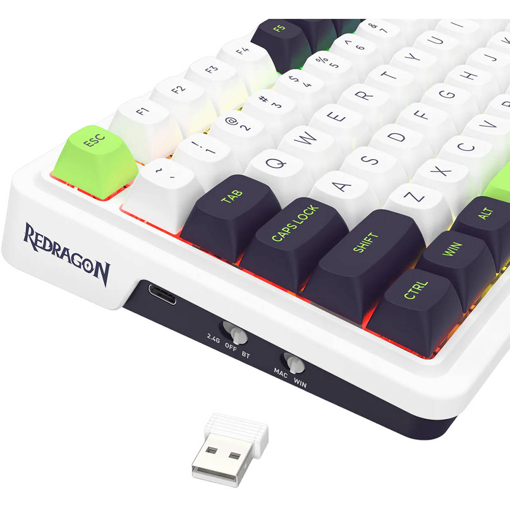 کیبورد ردراگون گیمینگ بی سیم مدل Eisa K686WBG RGB MAX
