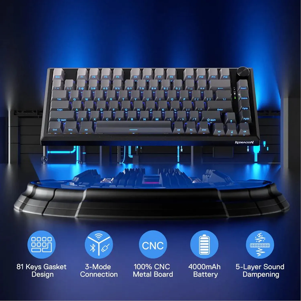 کیبورد ردراگون گیمینگ بی سیم مدل Penumbra K687GG RGB PRO