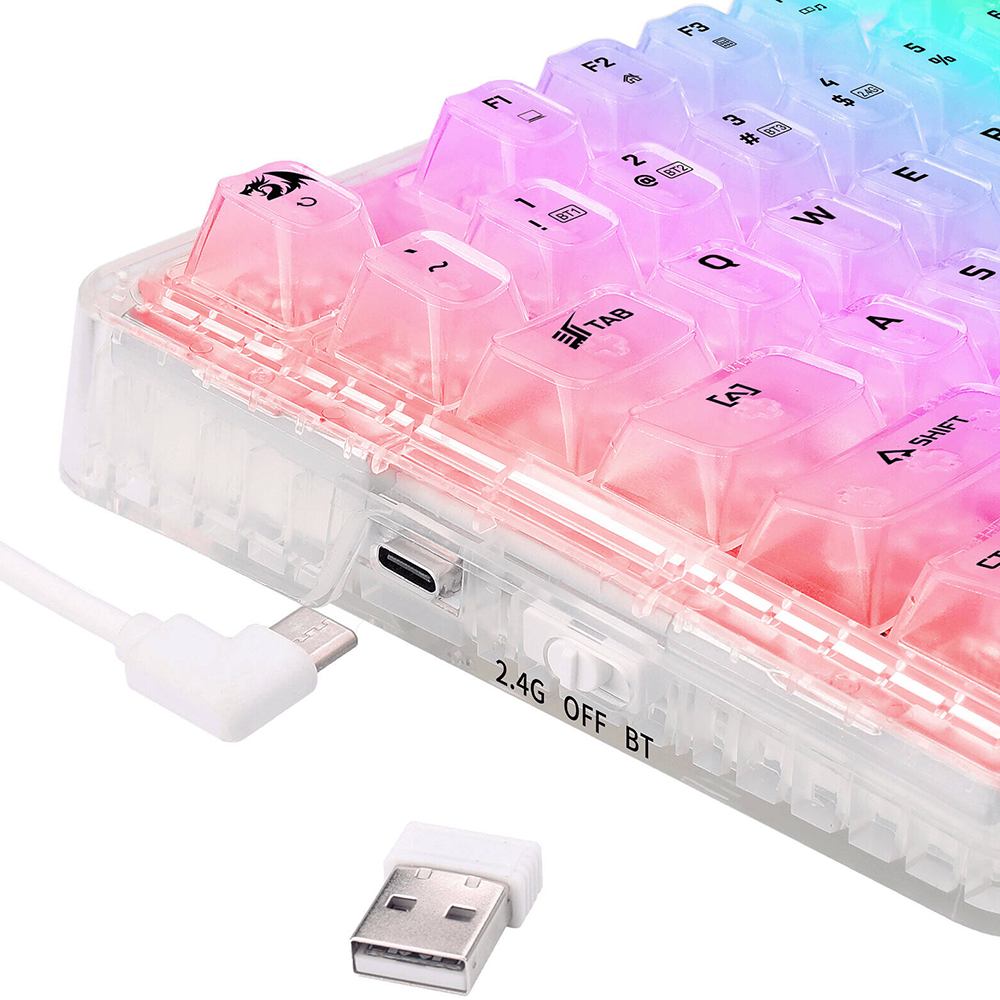 کیبورد ردراگون گیمینگ بی سیم مدل ELF K649CT RGB PRO