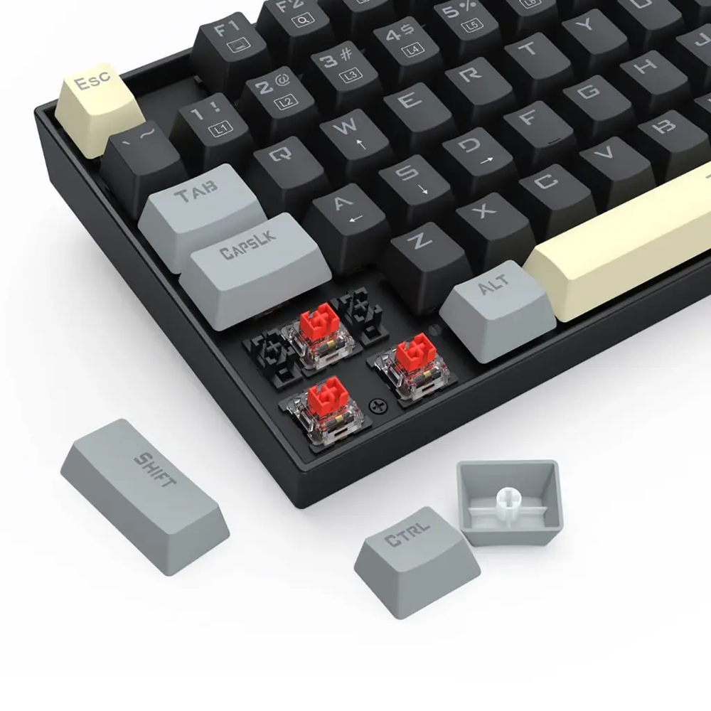 کیبورد ردراگون گیمینگ سیم دار مدل Kumara K552LGY RGB
