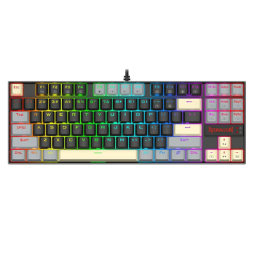 کیبورد ردراگون گیمینگ سیم دار مدل Kumara K552LGY RGB