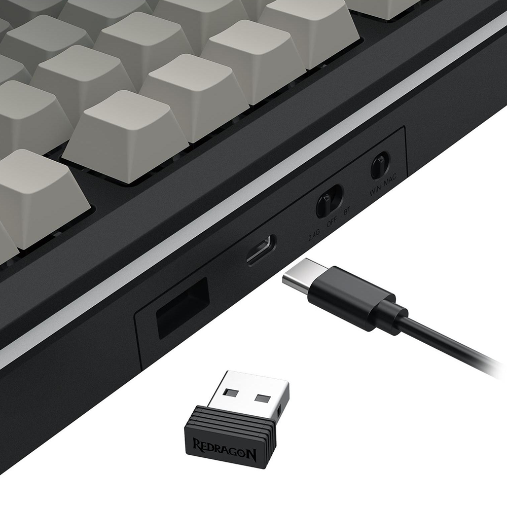 کیبورد ردراگون گیمینگ بی سیم مدل Wildslash K734BWG RGB PRO
