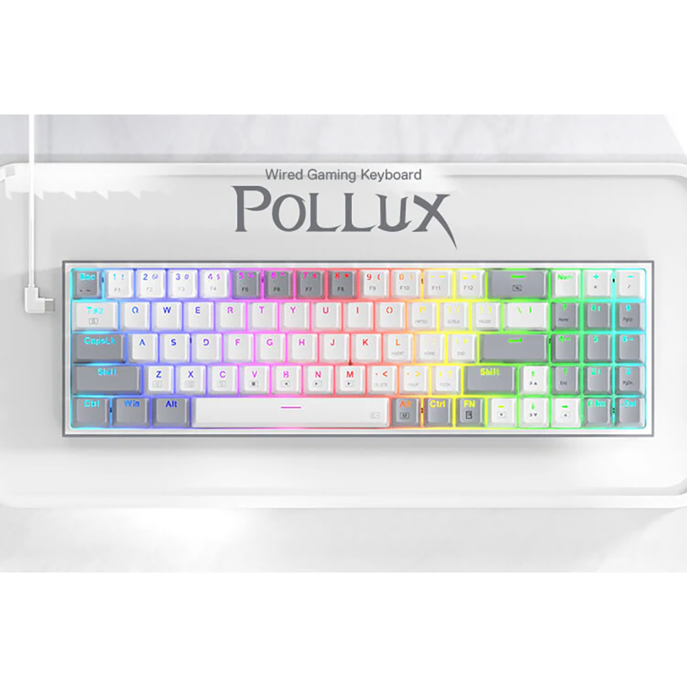 کیبورد ردراگون گیمینگ بی سیم مدل K628 Pollux PRO RGB