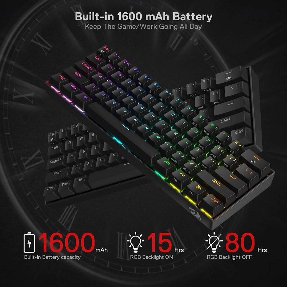 کیبورد ردراگون گیمینگ بی سیم مدل Draconic K530 RGB PRO