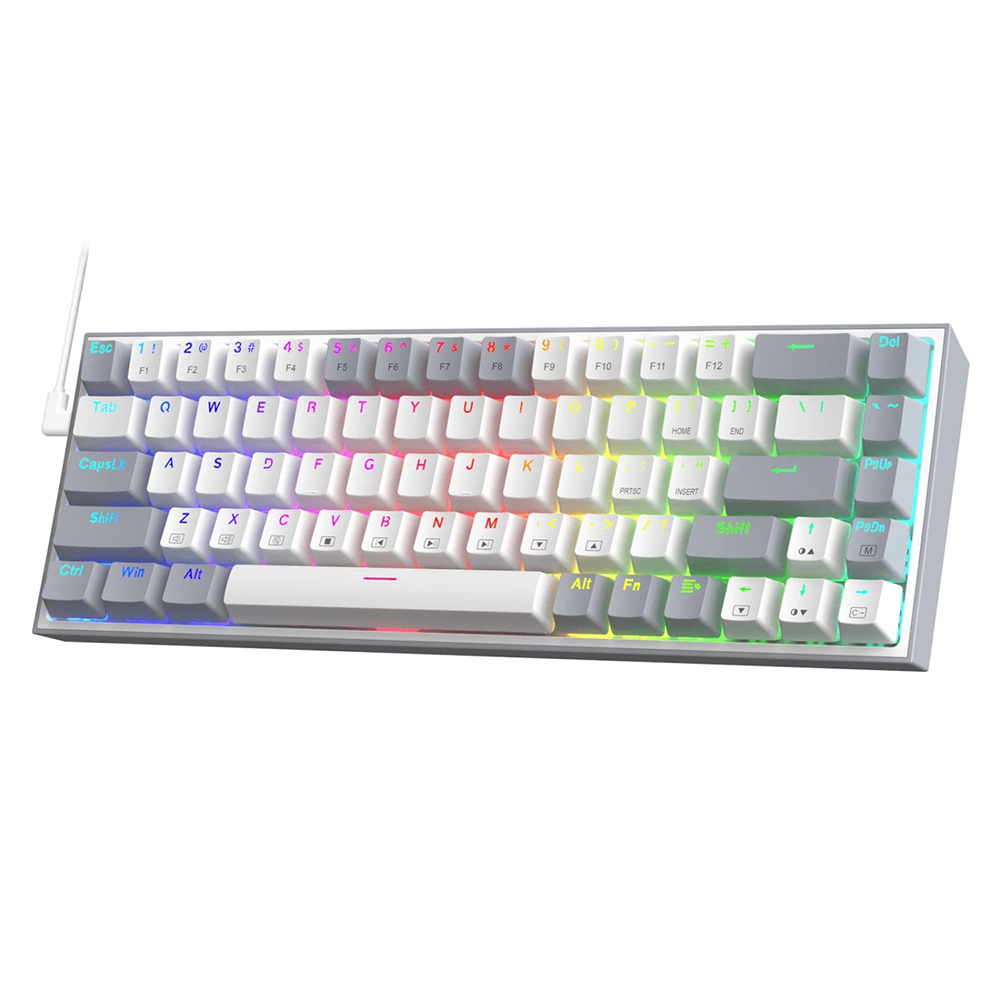 کیبورد ردراگون گیمینگ سیم دار مدل Castor K631 WG RGB