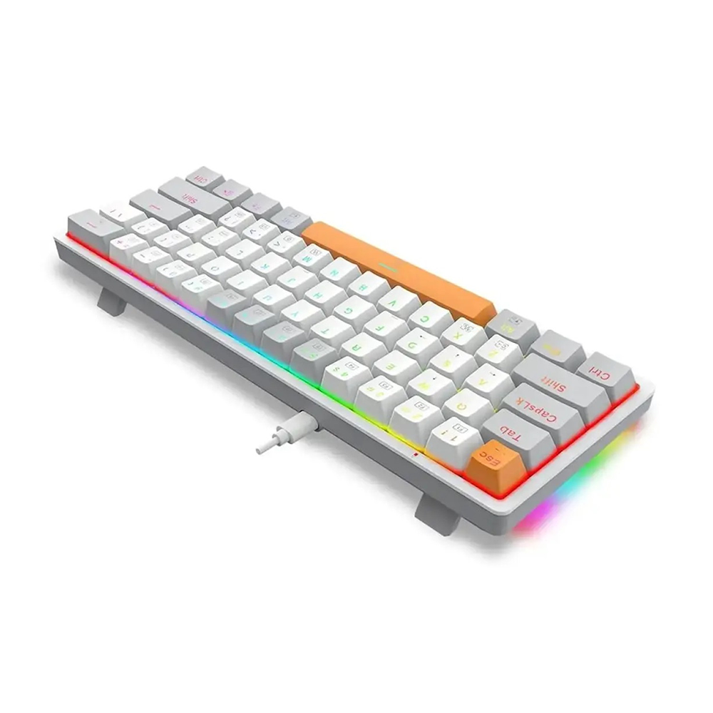 کیبورد ردراگون گیمینگ سیم دار مدل Akali K642 WGO RGB