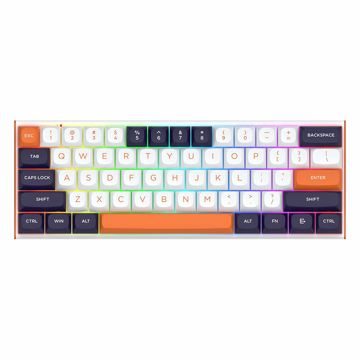 کیبورد ردراگون گیمینگ سیم دار مدل FiddK683 WBO RGB M