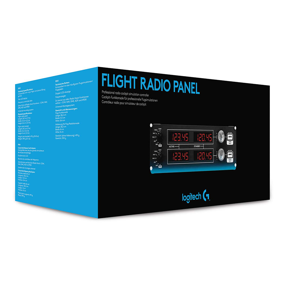 پنل رادیویی شبیه ساز پرواز لاجیتک مدل Flight Radio Panel
