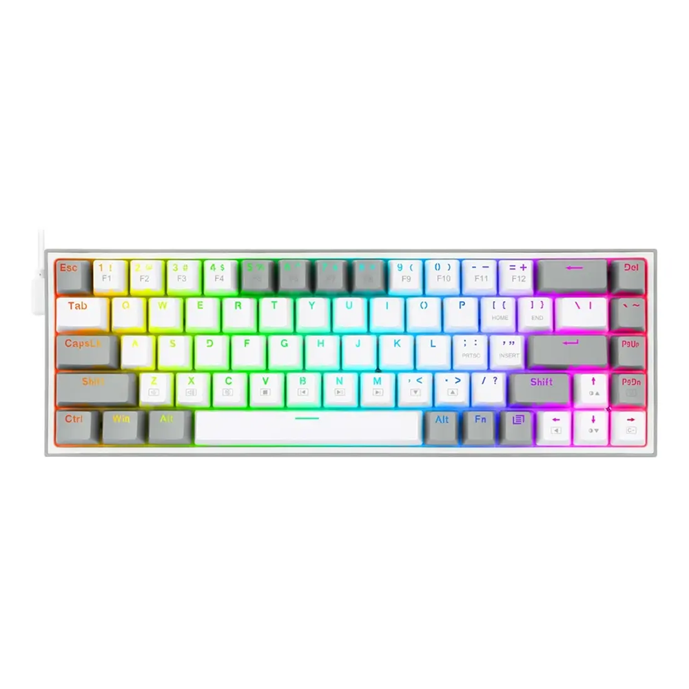 کیبورد ردراگون گیمینگ سیم دار مدل Castor K631 WG RGB