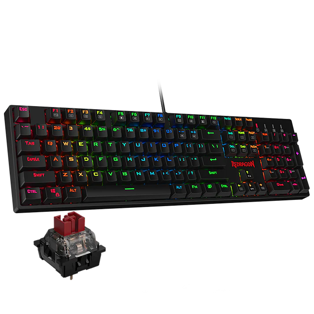کیبورد ردراگون گیمینگ سیم دار مدل Surara K582 RGB