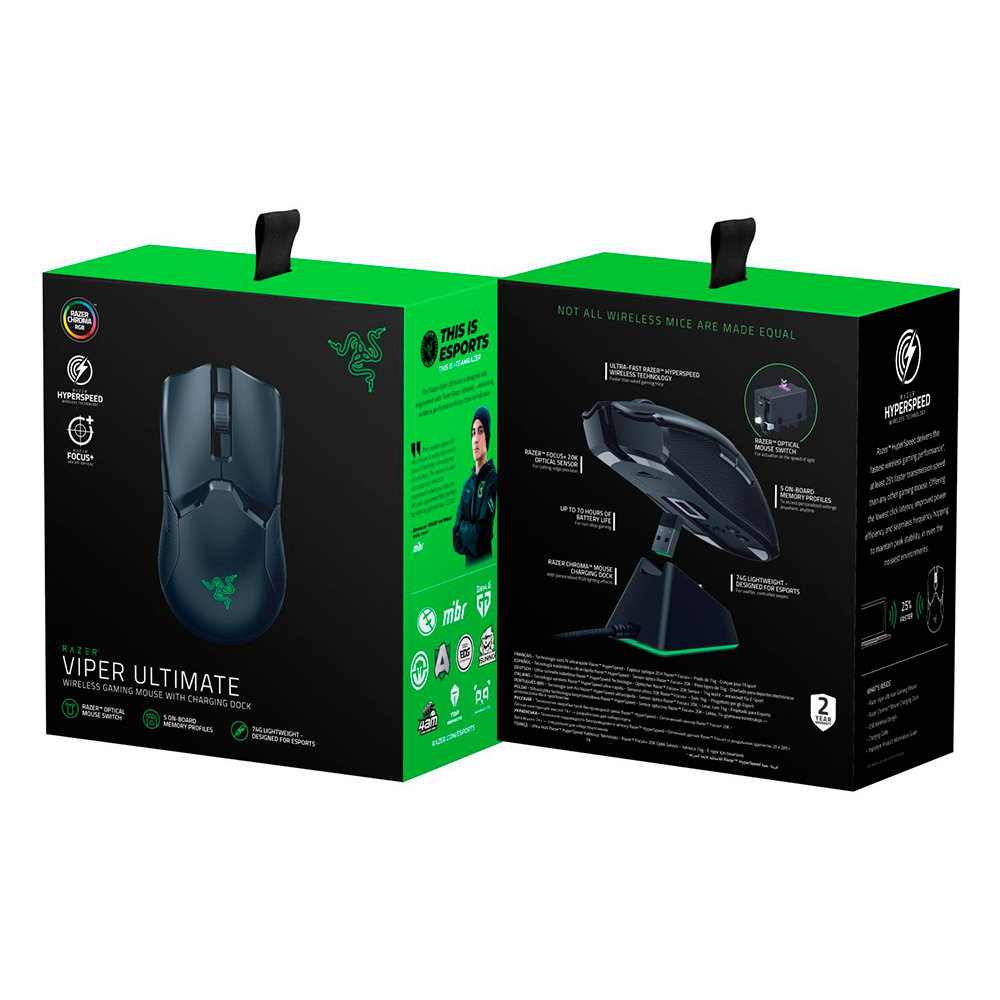 ماوس ریزر گیمینگ بی سیم مدل Viper Ultimate & Dock