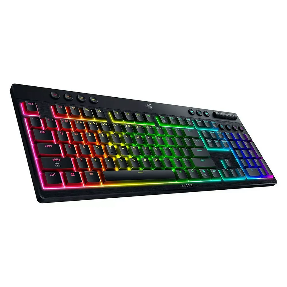 کیبورد ریزر گیمینگ بی سیم مدل BlackWidow V4 HyperSpeed
