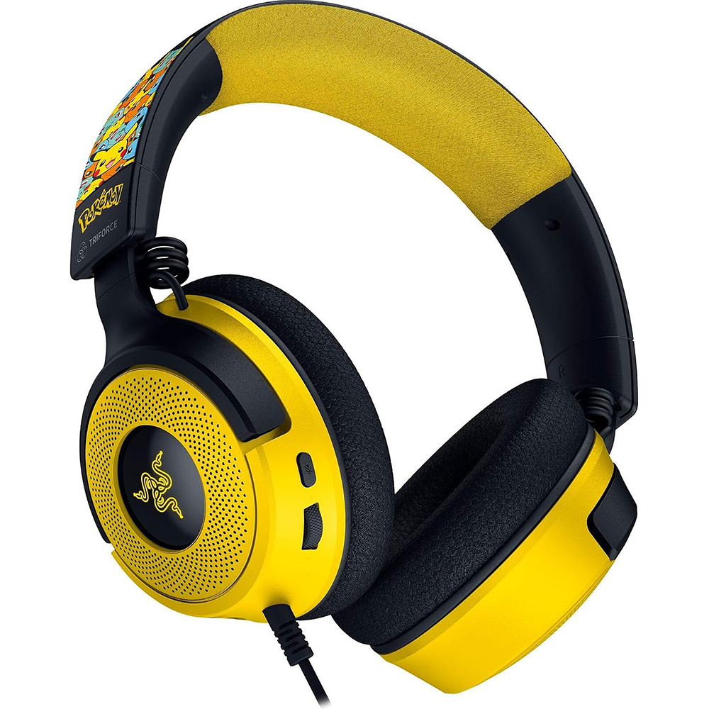 هدست ریزر گیمینگ سیم دار مدل Kraken V4 X Pokemon Kanto Edition