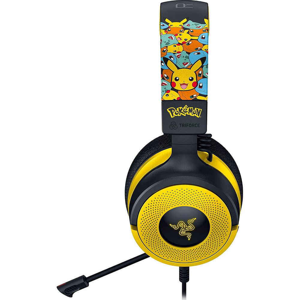 هدست ریزر گیمینگ سیم دار مدل Kraken V4 X Pokemon Kanto Edition