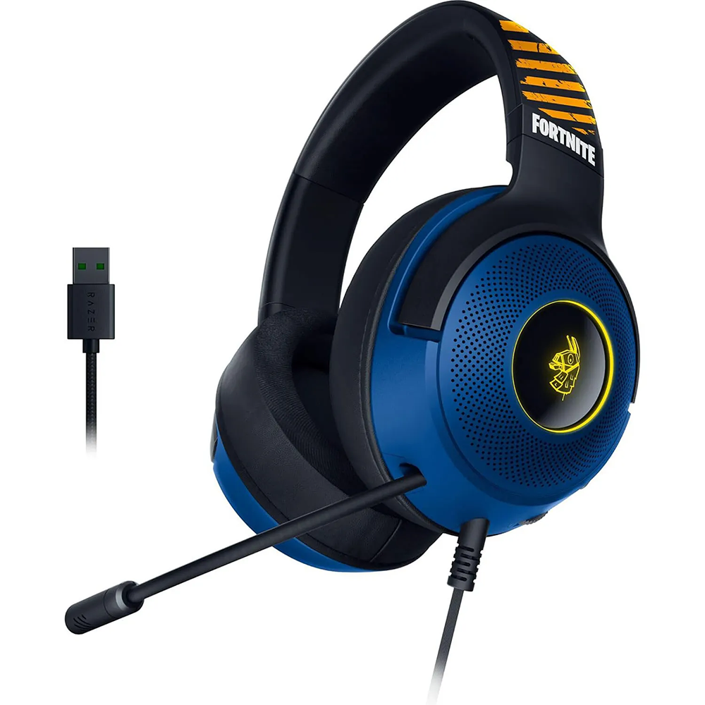 هدست ریزر گیمینگ سیم دار مدل Kraken V3 X Fortnite Edition