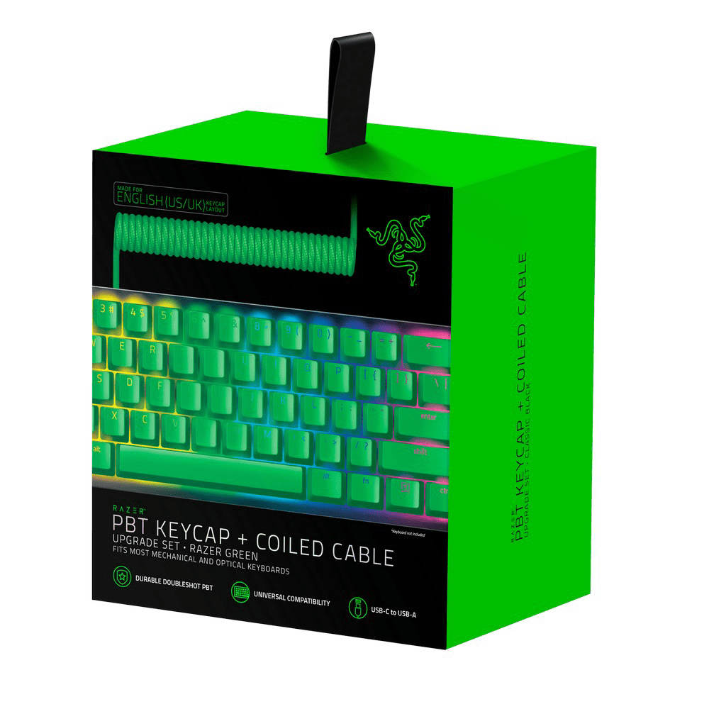 ست دکمه‌های کیبورد ریزر PBT Keycap Upgrade Set Green